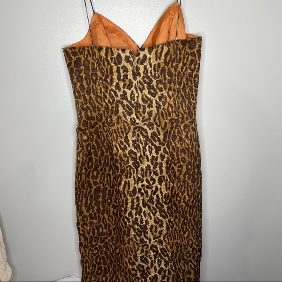 Vintage Gillian Leopard Ruched Midi Dress - Picture 5 of 10